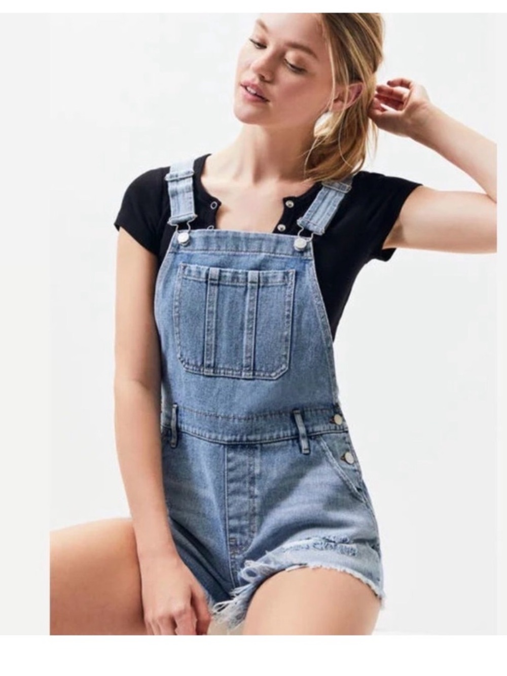 Pacsun Denim Short Overalls